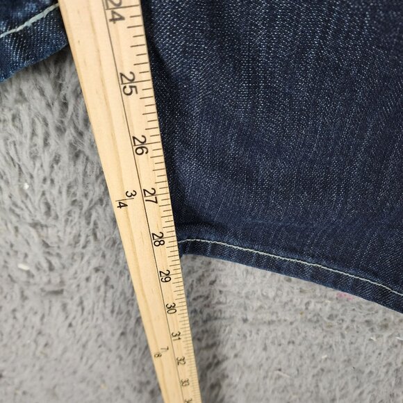 Wrangler Jeans Mens 36x30 Blue Straight Leg Mid Rise Stretch - Picture 6 of 12